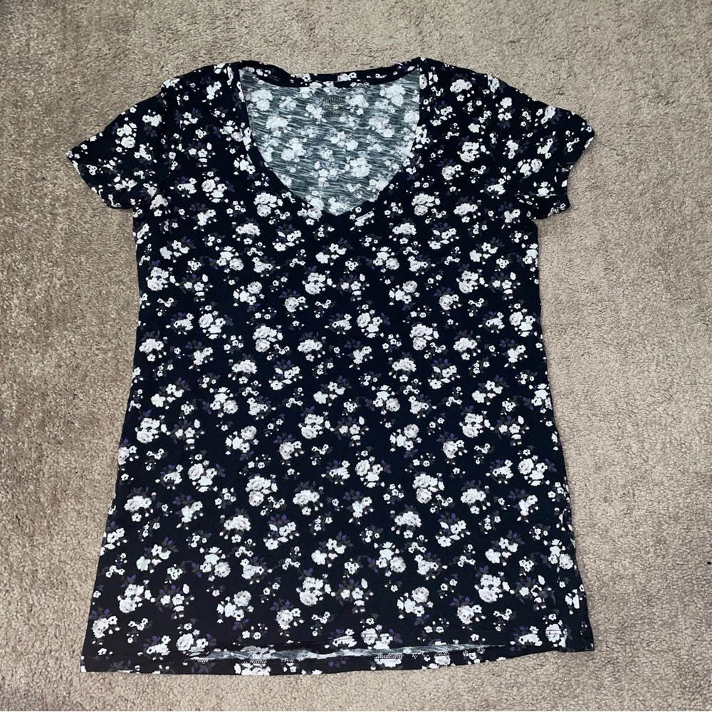 Black Floral VS PINK T-Shirt